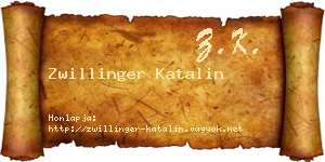 Zwillinger Katalin névjegykártya